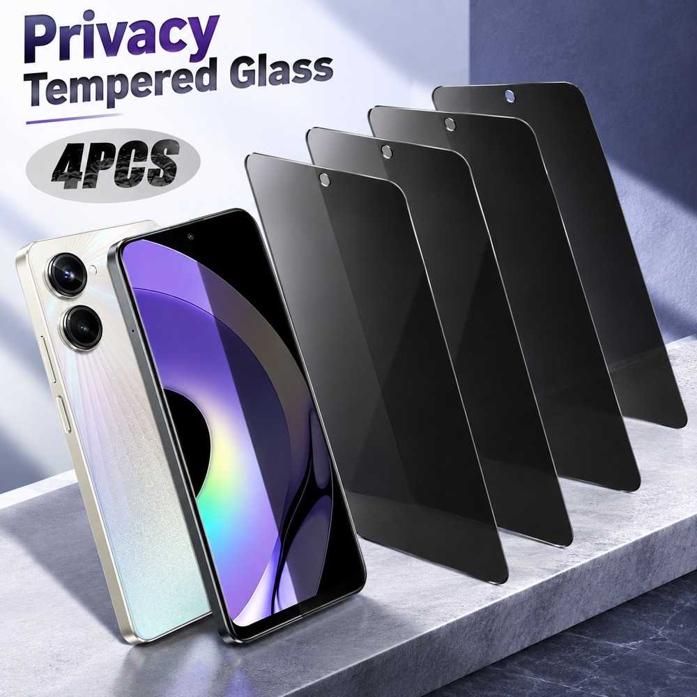 Realme C67 - 4PCS Privacy Tempered Glass For Realme