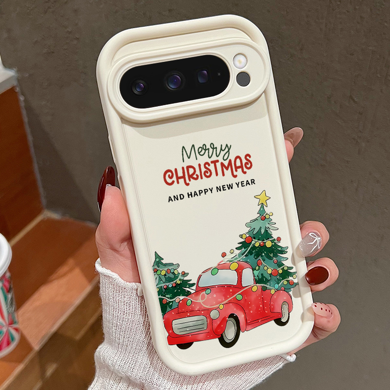 Google Pixel 9 Pro - Christmas Pickup Truck Pattern Phone Case