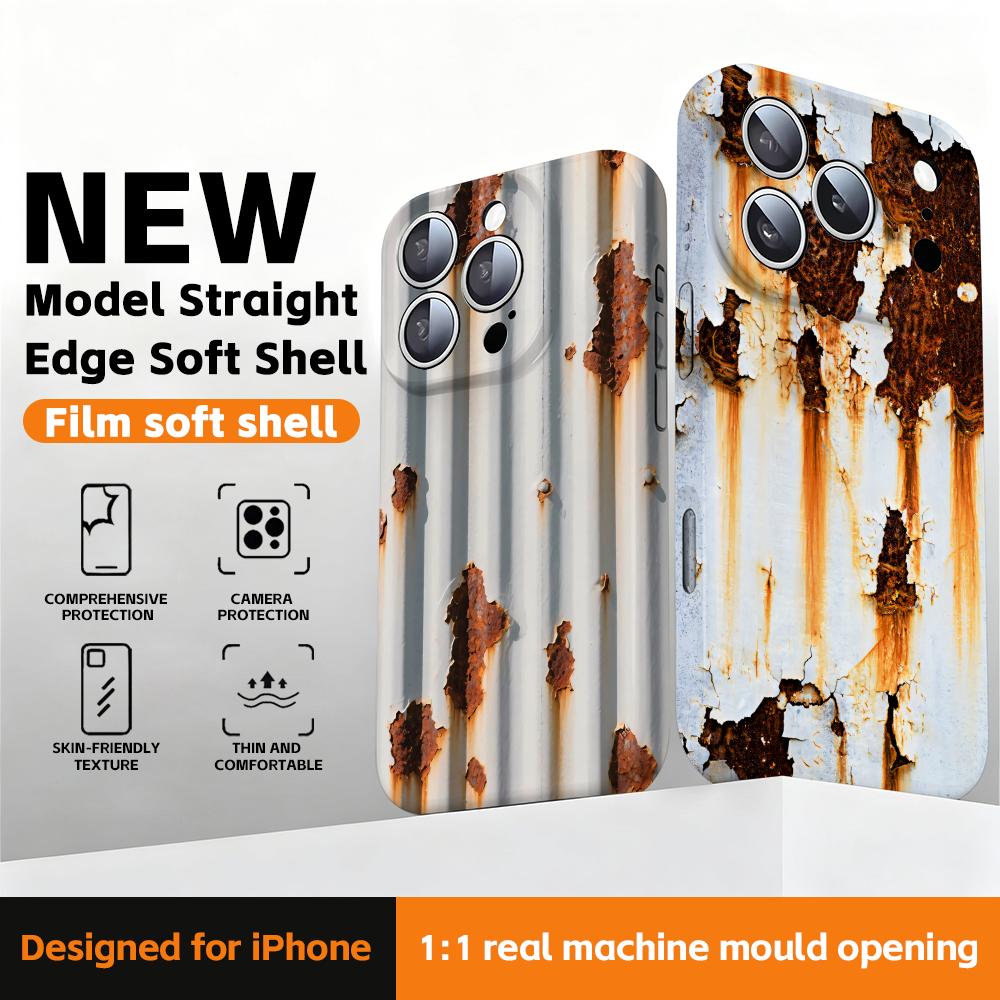 Apple Iphone 15 - Rust texture Phone Case Straight edge