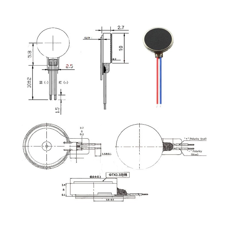 30Pcs 10x2.7mm Mini Vibration  - огляд і ціна Muscle Sensor Emg