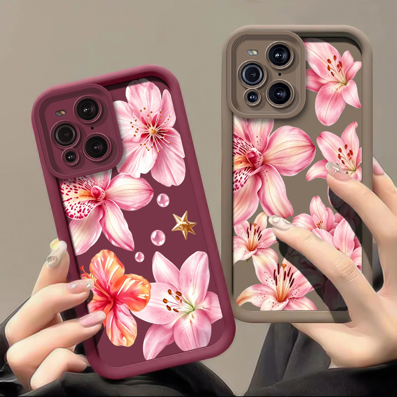 Pink Lily Flower Pattern Phone - огляд і ціна Oppo Find X8